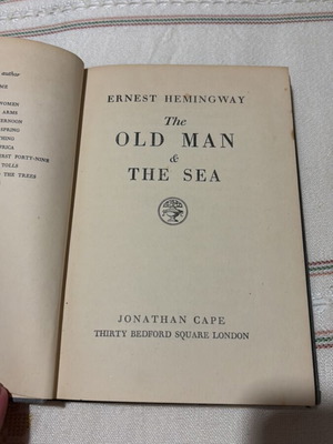 The Old Man and the Sea book used, English edition by Ernest Hemingway