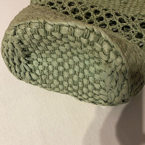 Shade & Shore Woven Shoulder Bag like new, green straw