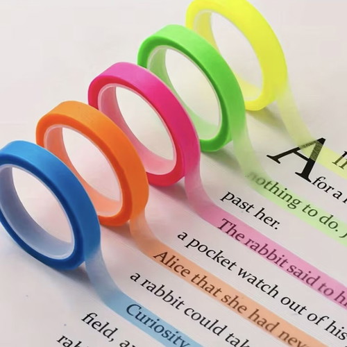 Highlighter tapes, transparent removable, 6mm x 5m