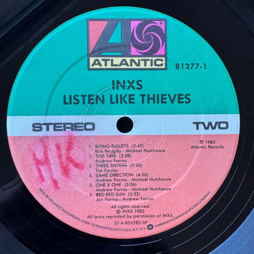 INXS Listen Like Thieves LP used, 1st US gatefold