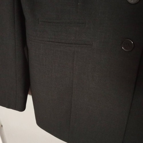 Gabrini black suit like new, slim skirt and long jacket