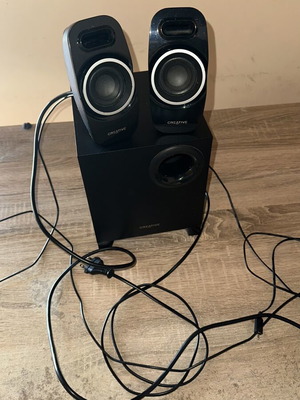 Ηχεία Creative 2.1 A250 μαύρα σαν καινούργια, surround, 3.5 mm jack