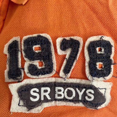 Sprider Boys vintage polo shirt used, orange, size 122 cm