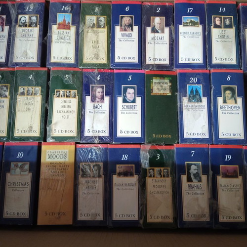 Classical music CDs new, pack of 130 in 26 sets of five
