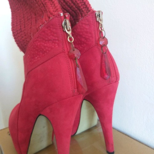 Red boots used, size 38