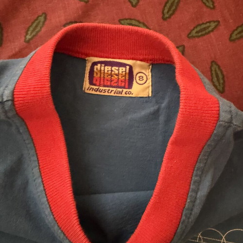 Diesel vintage top used, blue and red