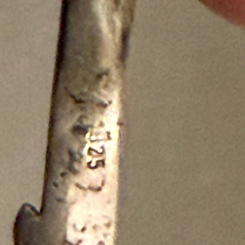 Silver bracelet used, intricate design with 925 stamp, 15g weight