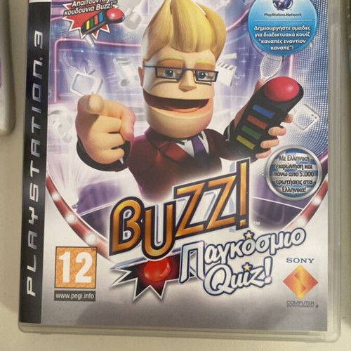 Buzz PlayStation 3 quiz game like new with USB and 4 controllers