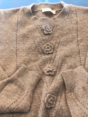 Moda per Due women's thin sweater like new, beige and brown, s/m