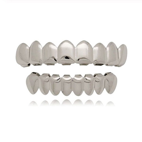 Hip Hop Grillz 8 Set Silver New