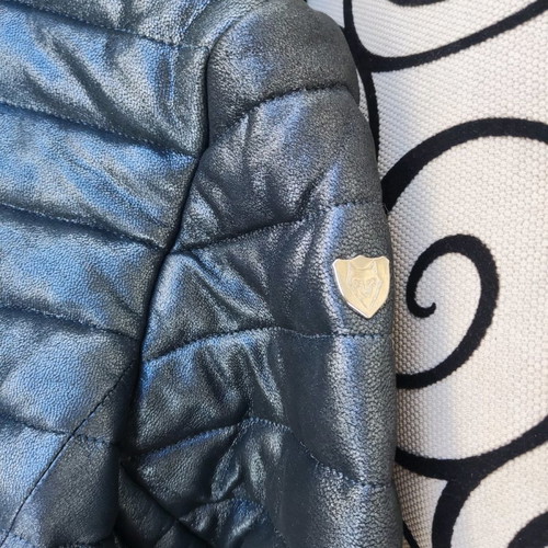 Leather jacket blue new, small, genuine sheepskin