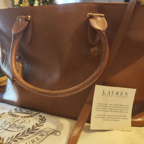 Ralph Lauren leather handbag used, brown