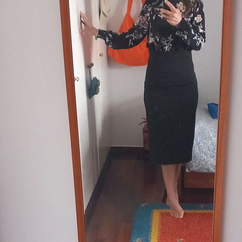 Flash elastic high-waisted skirt small medium
