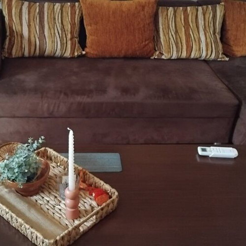 Corner sofa bed with storage and coffee table used