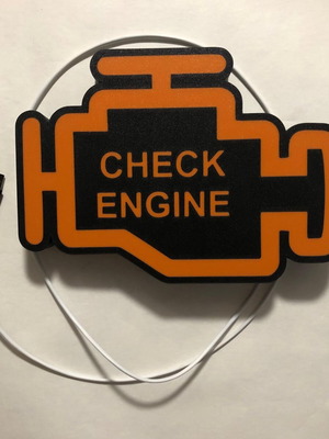 Lightbox Check Engine 3D print, like new, USB powered