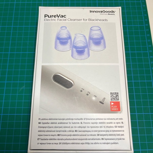 PureVac InnovaGoods electric facial cleanser new for blackheads and pores