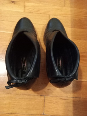 Leather ankle boots used size 37, black, Italian