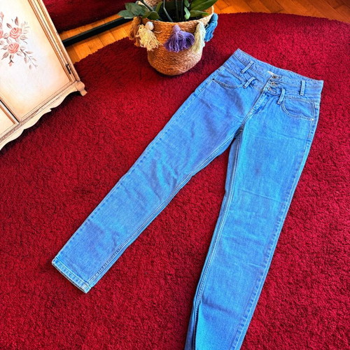 Lynne Denim Hot Stuff high-waisted skinny jeans like new, blue