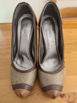 MIGATO Leather Heels Tricolor