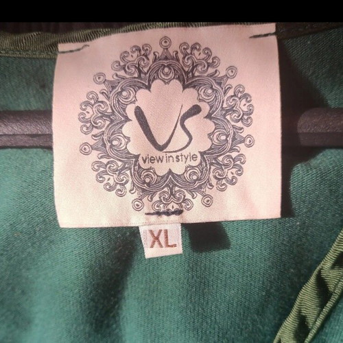 VS blouse used, green, size XL