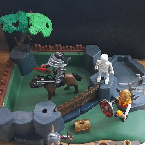 Playmobil Vikings Set 3137 used with minimal missing parts