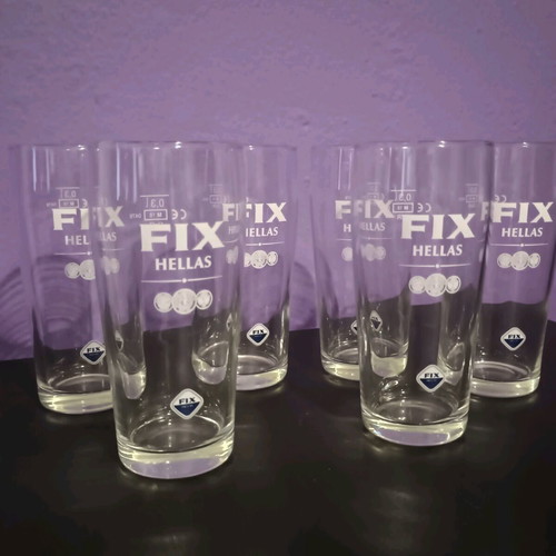 Fix beer glasses set of 6 0.30lt new unused with box