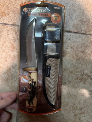 Tactix Нож за лов от неръждаема стомана Inox с калъф нов