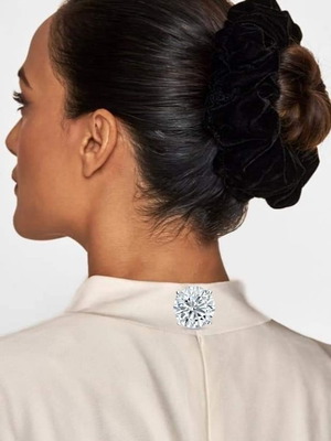 Λαστιχάκι μαλλιών βελουτέ μαύρο μεταχειρισμένο