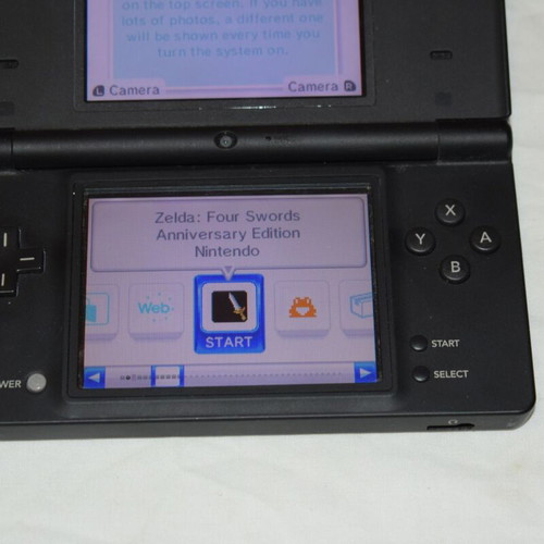 Nintendo DSi black used with rare Zelda Four Swords Anniversary Edition
