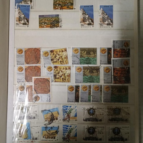 Leuchtturm A4 stamp album used with 1500 Greek stamps