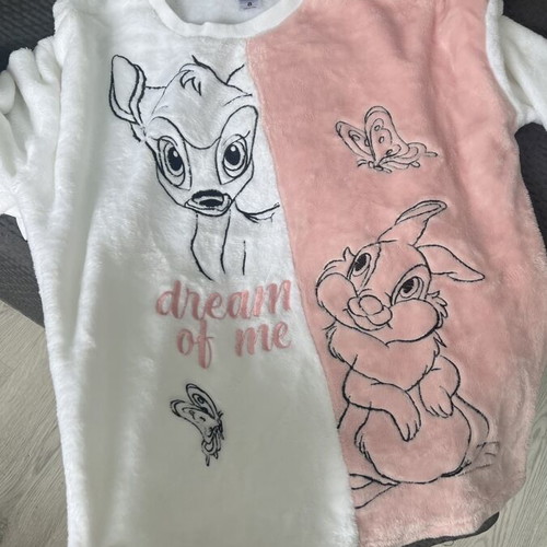 Disney original fluffy pajama top like new, white