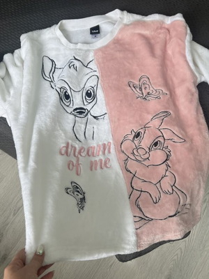 Disney original fluffy pajama top like new, white
