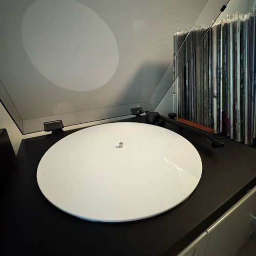Acrylic Slipmat 12” λευκό glossy 3mm για πικάπ σαν καινούργιο