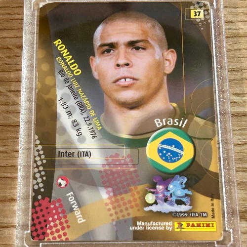 Ronaldo Brazil World Cup 2002 Panini card in acrylic case