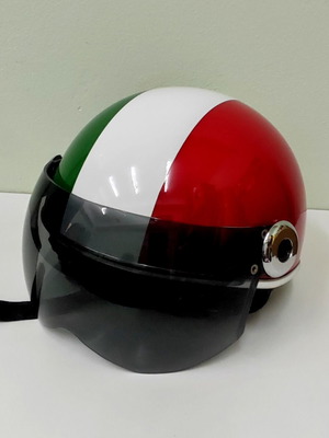 Διακοσμητικό κράνος κοφτό jet Old School retro scooter Italy καινούργιο