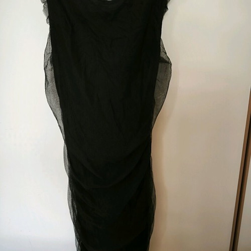 Tulle dress fitted Mango black like new size M