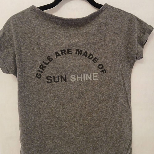 Energiers Grey T-shirt Girls Are Made Of Sunshine, XS (14 Yrs)