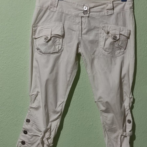 Women's cotton pants like new, white, size M