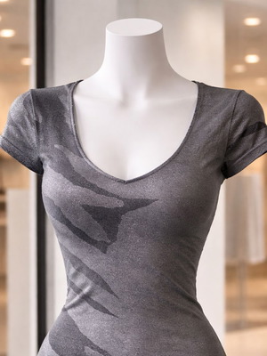 Vintage Krizia Jeans top with abstract print in gray and black, like new
