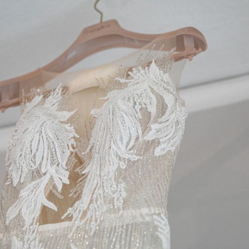 Millanova wedding dress worn once, white, size S 36 8