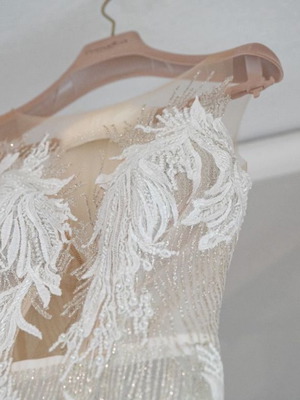 Millanova wedding dress worn once, white, size S 36 8