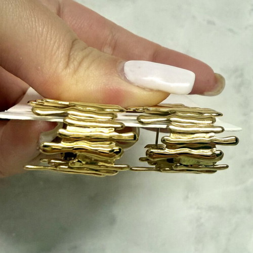 Diamond Jools gold stainless steel coral earrings