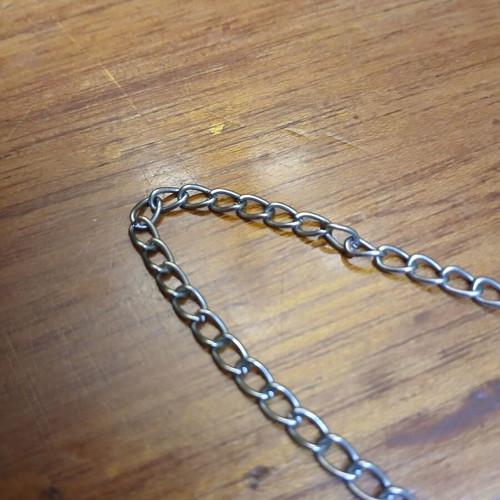 Vintage metal evil eye decoration used, silver with blue beads