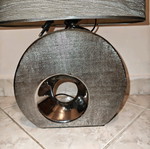 Table lamp used with silver shade