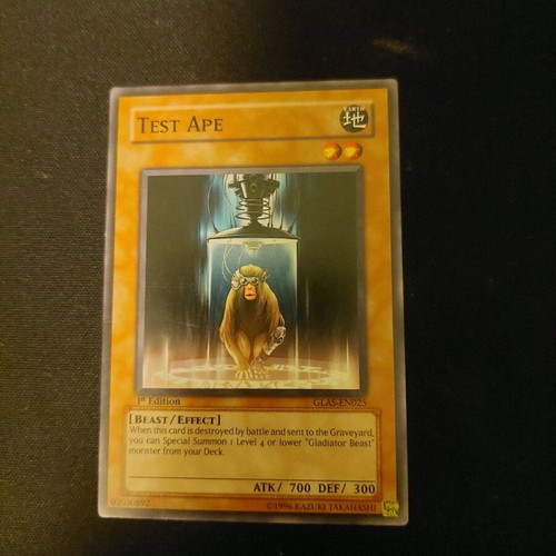 Yu-Gi-Oh Test Ape Card like new