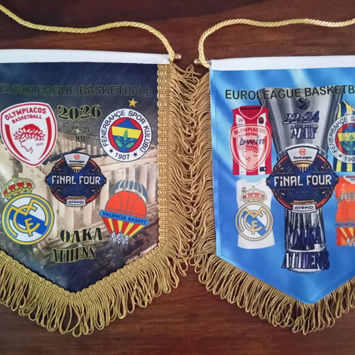Olympiacos Basketball Final4 2026 Scarf and Banner Set new