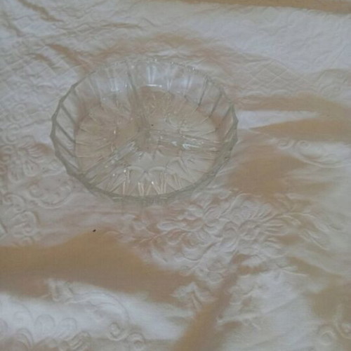 Set of 2 glass fondanieres for chocolates and nuts