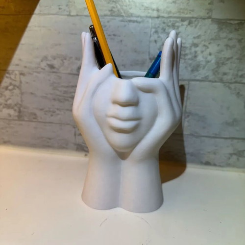 Face vase/pen holder 3D printed made to order