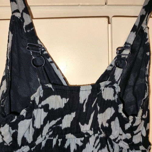 Midi summer dress blue, 100% cotton, like new