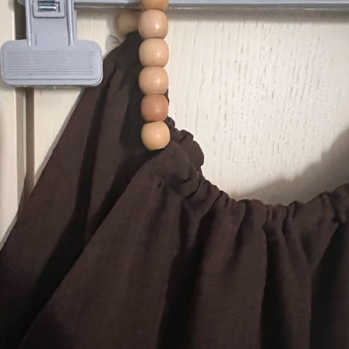Zara sleeveless top with neckline design, like new, brown, size M
